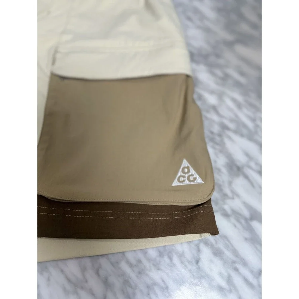 Nike ACG Cargo Shorts Smith Summit HV0593-229 Khaki Tan Men's Medium NEW